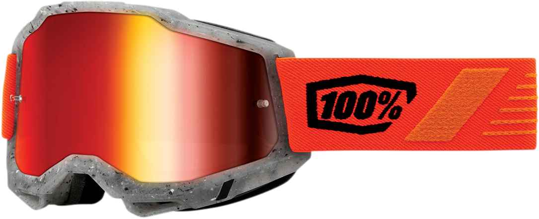 Bill's Exhausts Accuri 2 Goggles Schrute Red Mirror with black strap and reflective red mirror lenses for protective eyewear.