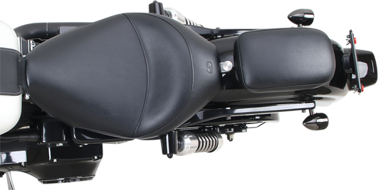 Bill's Exhausts Saddlehyde S3 Pad saddle seat with 6-inch padding, featuring leather and foam layers for comfort and support.