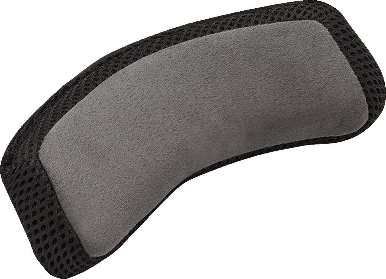 Black and gray 100% Aircraft 2 Neck Roll helmet part from Bill's Exhausts, showing close-up of foam padding and attachment points.