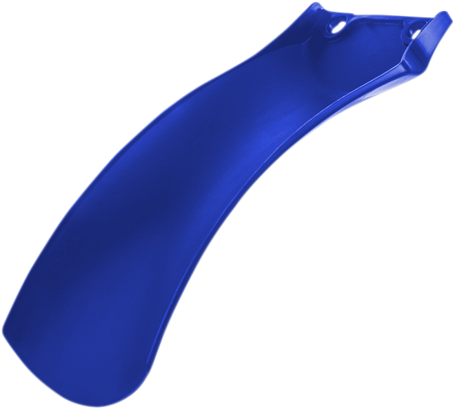 Blue Acerbis mud flap for motorcycle body, featuring the brand logo, mounted on a vehicle for protection against debris.