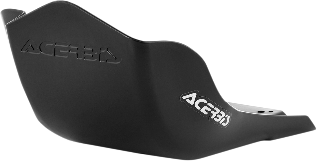 Black ACERBIS skid plate for KX 450F motorcycle, body protection part with durable design, manufactured by Bill's Exhausts.