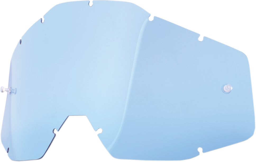 Blue Accuri, Strata, Racecraft motorcycle lens by Bill's Exhausts, shown in a clear image.