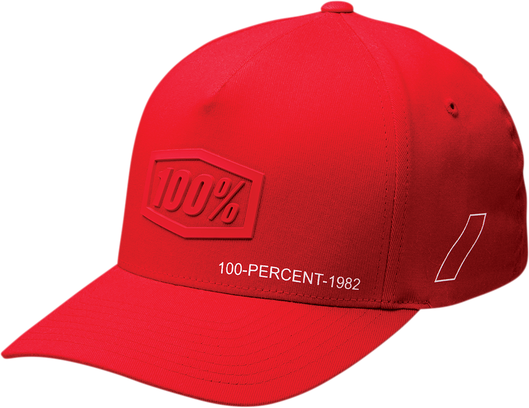 100% Youth Shadow Snapback Hat - Red - One Size 20092-003-01 - Howling Moto