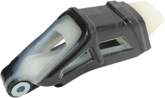 Black ACERBIS chain guide for KTM and Husqvarna bikes, designed for optimal chain protection and durability.