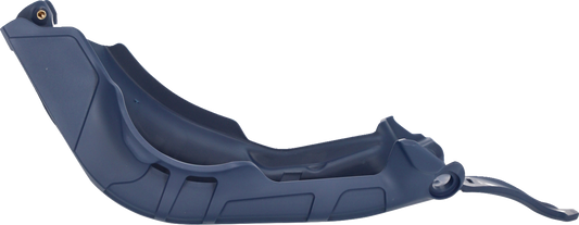 Blue ACERBIS skid plate for Husqvarna FC 450 and KTM 450 SX-F 2023 motorcycle, mounted on bike body.