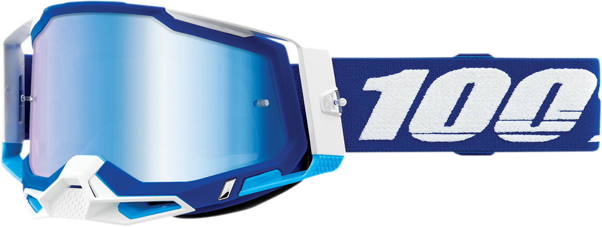 100% Racecraft 2 Goggles - Blue - Blue Mirror 50010-00002 - Howling Moto