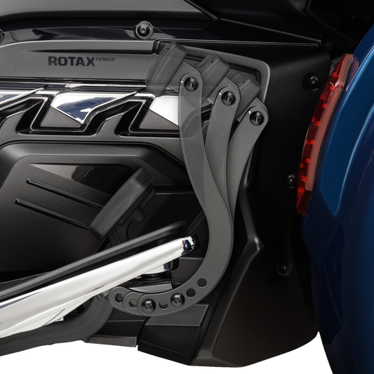 Bill's Exhausts SHOW CHROME Highway Peg engine part, shiny chrome finish, designed for motorcycle engine mounting.
