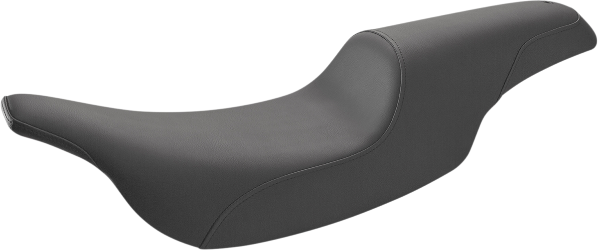 Black SADDLEMEN Profiler motorcycle seat by Bill's Exhausts with smooth leather finish, designed for comfortable riding.