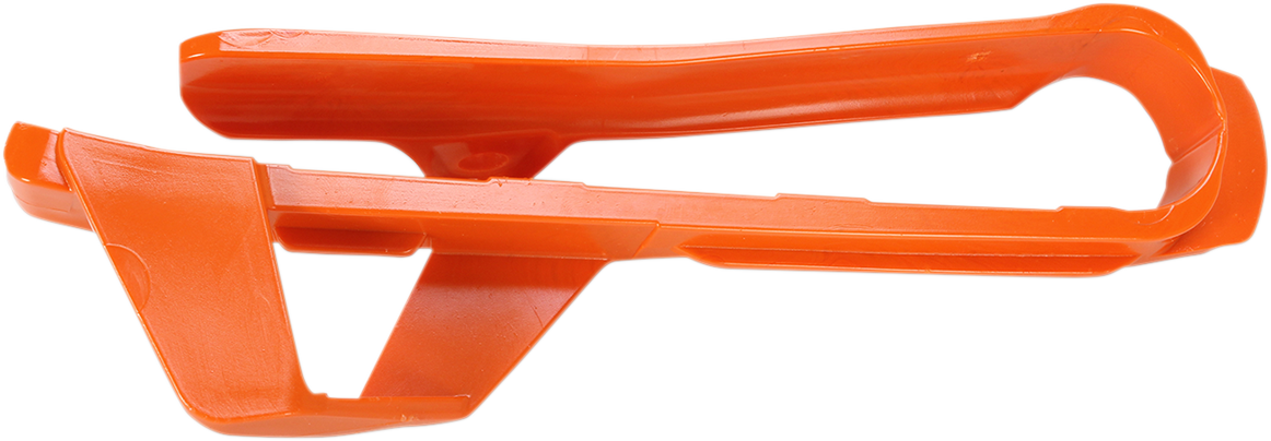 Orange ACERBIS chain slider for KTM, Husqvarna, and Gas Gas bikes, featuring durable body construction and brand-specific design.