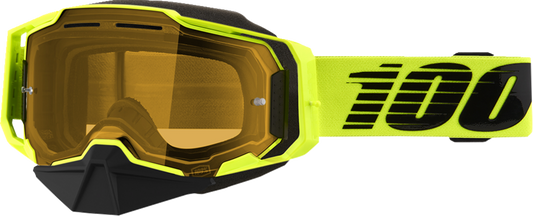 100% Armega Snow Goggles - Nuclear Citrus - Yellow 50007-00003 - Howling Moto