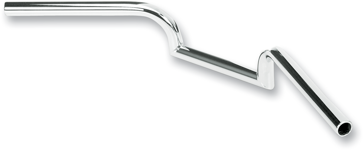 Chrome BILTWELL Mustache Handlebars for motorcycle, featuring sleek design and distinctive mustache shape.