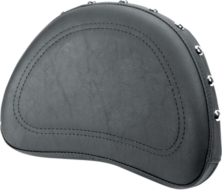 Contoured SADDLEMEN studded motorcycle seat pad with detailed stitching, designed for comfort and style.