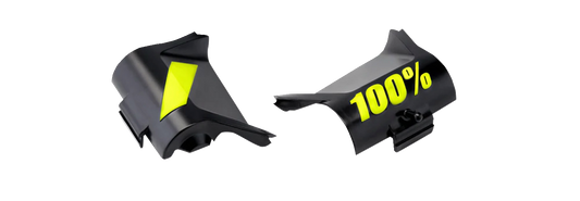 100% Forecast Canister Covers - Black/Fluo Yellow 59046-00001 - Howling Moto