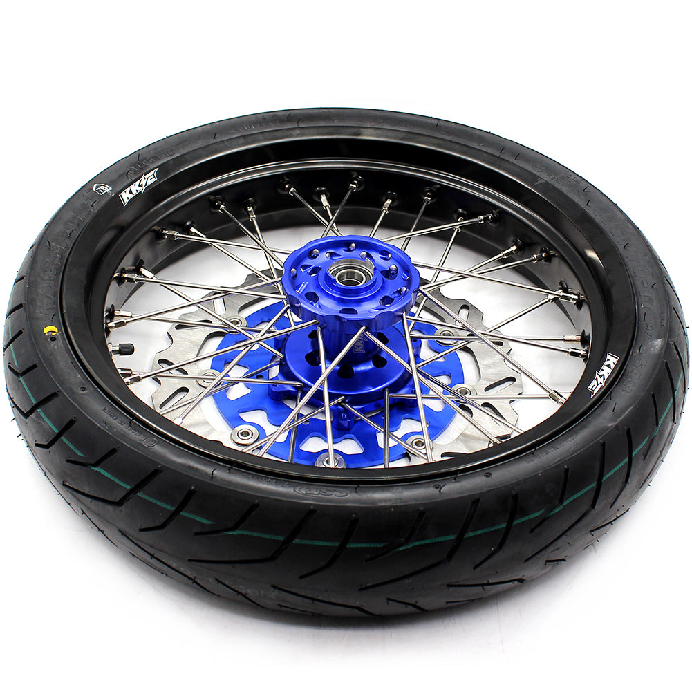 KKE 3.5/4.25*17inch Supermoto Spoked Wheels CST Tires For SUZUKI DRZ400 DRZ400E DRZ400S - Howling Moto