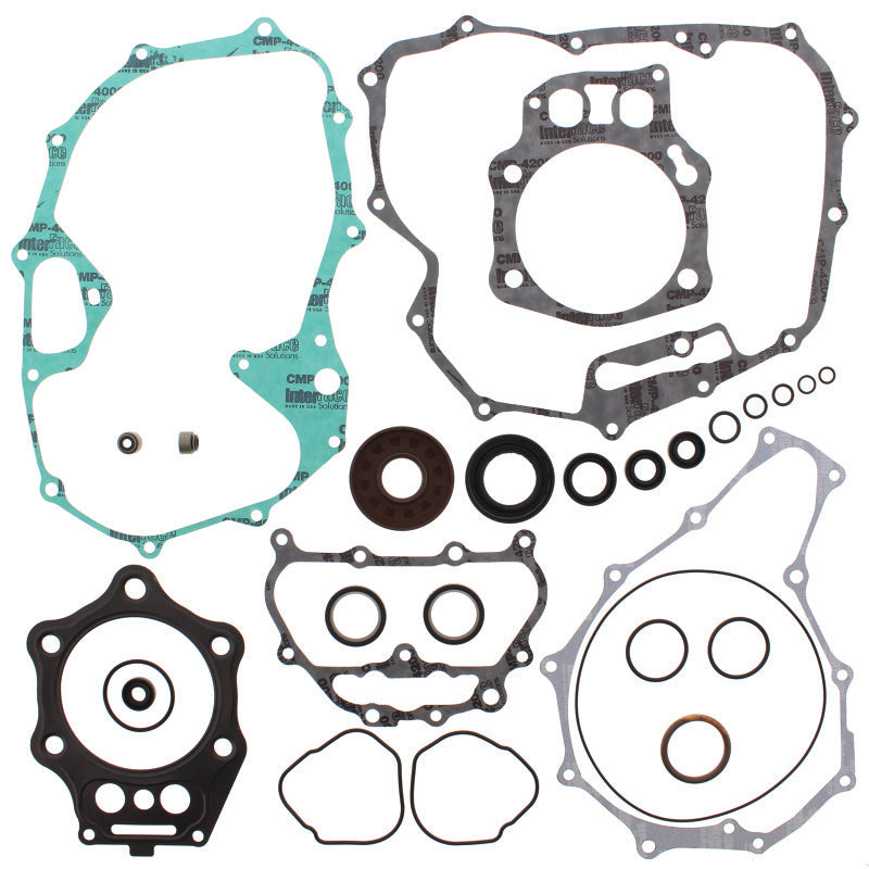 QuadBoss complete gasket set with oil seals for Honda TRX500 Foreman, 2005-2011, includes engine gaskets and sealing components.
