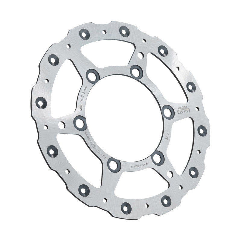 JT JTD2002SC01 front brake rotor with self-cleaning design, suitable for off-road vehicles, shown in the image.