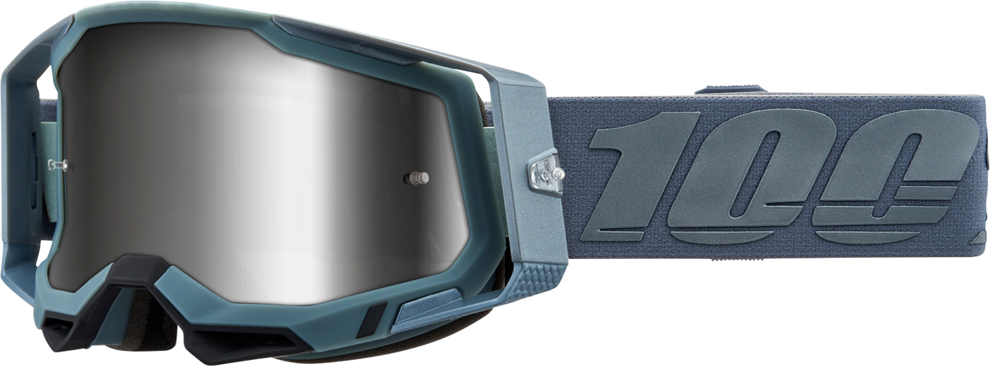 100% Racecraft 2 Goggles - Battleship - Silver Mirror 50010-00017 - Howling Moto