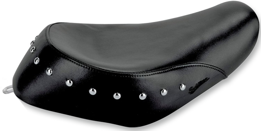 Bill's Exhausts SADDLEMEN Renegade Studded Seat for motorcycles, featuring studded leather design and ergonomic shape.
