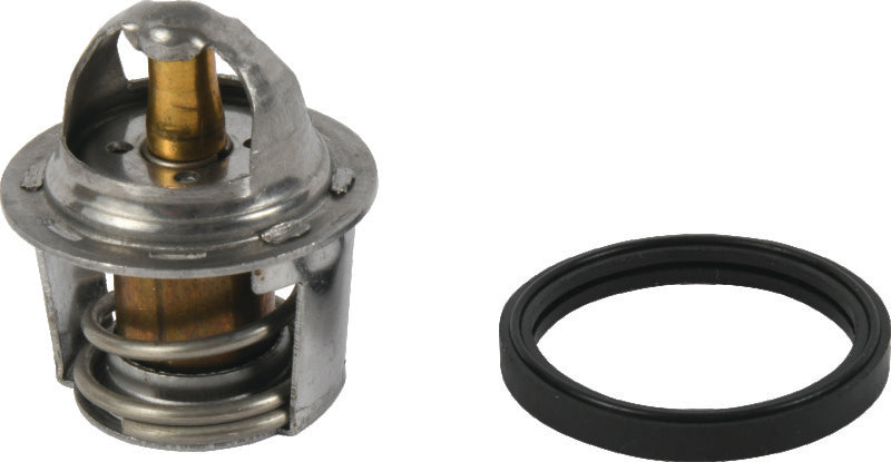 QuadBoss thermostat for Polaris Sportsman and ACE models, showing the replacement part with metal components and wiring.