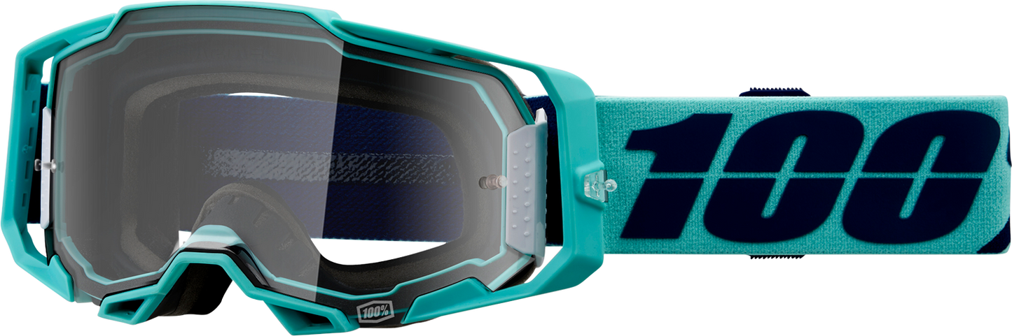 Bill's Exhausts 100% Armega Esterel goggles with clear lenses, designed for eye protection and sports activities.