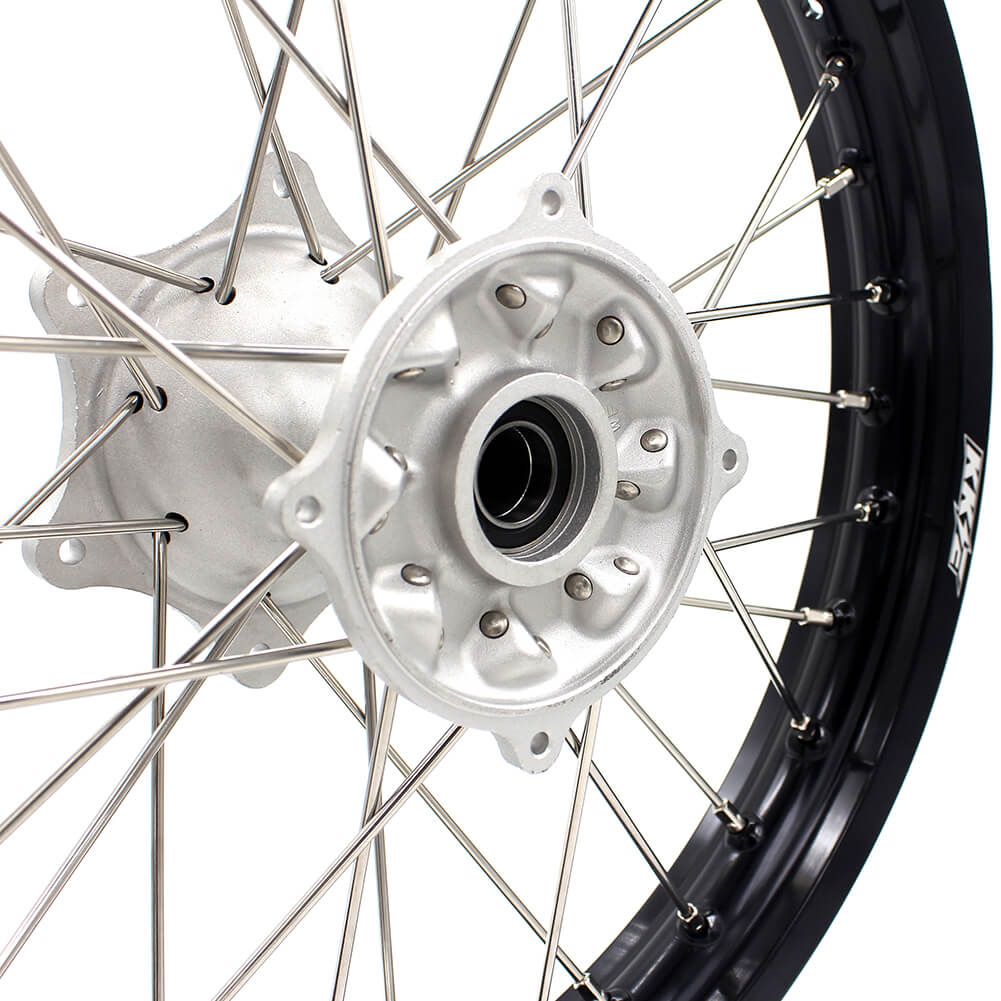 KKE 21" 19" MX Casting Alloy Wheels For HONDA CRF250R CRF450R CR125R CR250R 2002-2013 Silver&Black