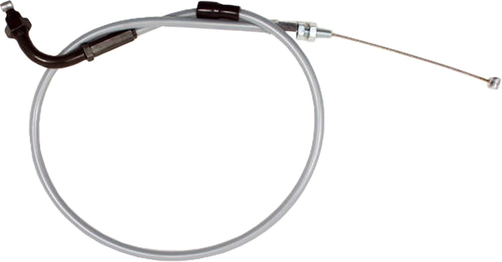 Black vinyl clutch cable by MOTION PRO with chrome fittings and durable PE liner for motorcycle clutch systems.