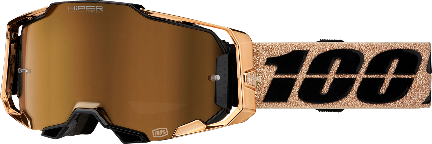 100% Armega Goggles - Bronze - HiPER Bronze Mirror 50003-00005 - Howling Moto