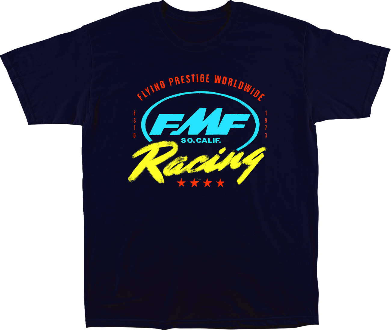 Black FMF Trademark T-Shirt in small size, featuring the FMF logo on the front, displayed flat on a plain background.