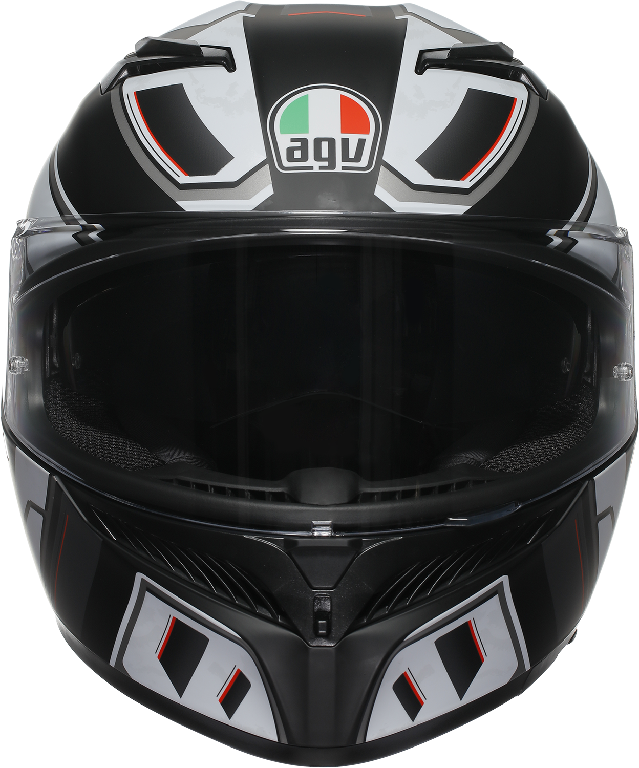 AGV K3 Rivia matte black and white motorcycle helmet, XL size with MaxVision Pinlock visor and aerodynamic safety design