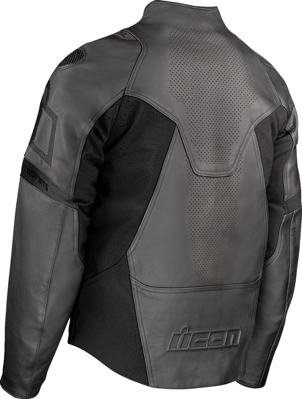ICON Contra3 Rizz Rizz jacket in stealth black, large size, featuring rugged design and durable fabric, part number 2810-4296.