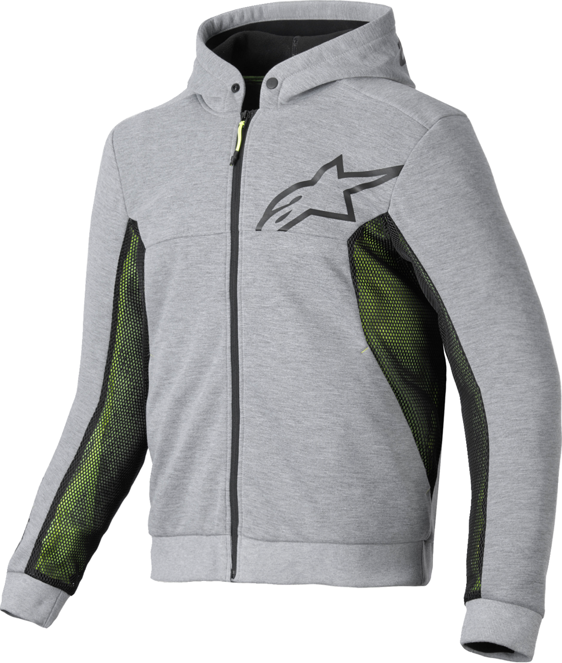 Alpinestars Chrome Air Sport Hoodie in Heather Gray and Black, Small size, casual athletic hoodie with logo details.