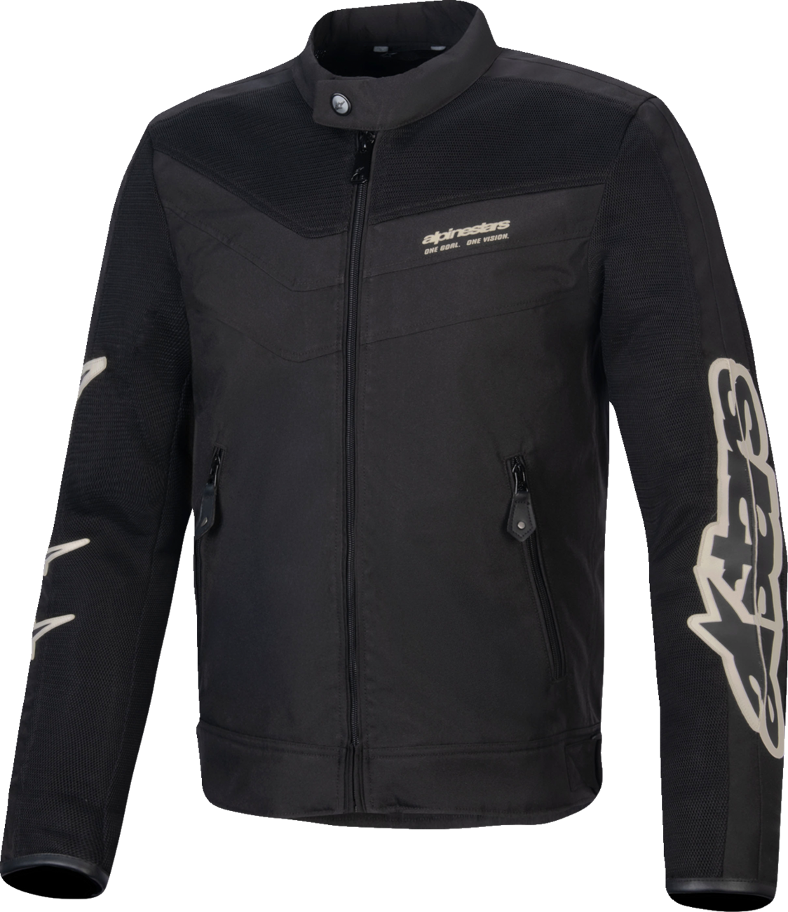 Alpinestars T-Dyno Air motorcycle riding jacket in black, showing its lightweight mesh design and protective features.