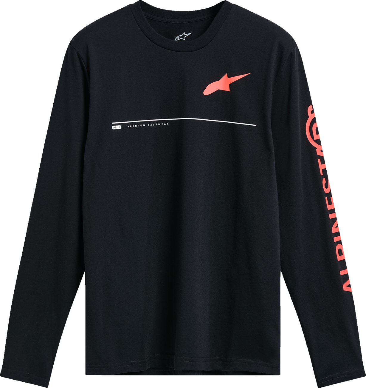 Black Alpinestars Committed long-sleeve T-shirt in 2XL, featuring the Alpinestars logo and casual fit.