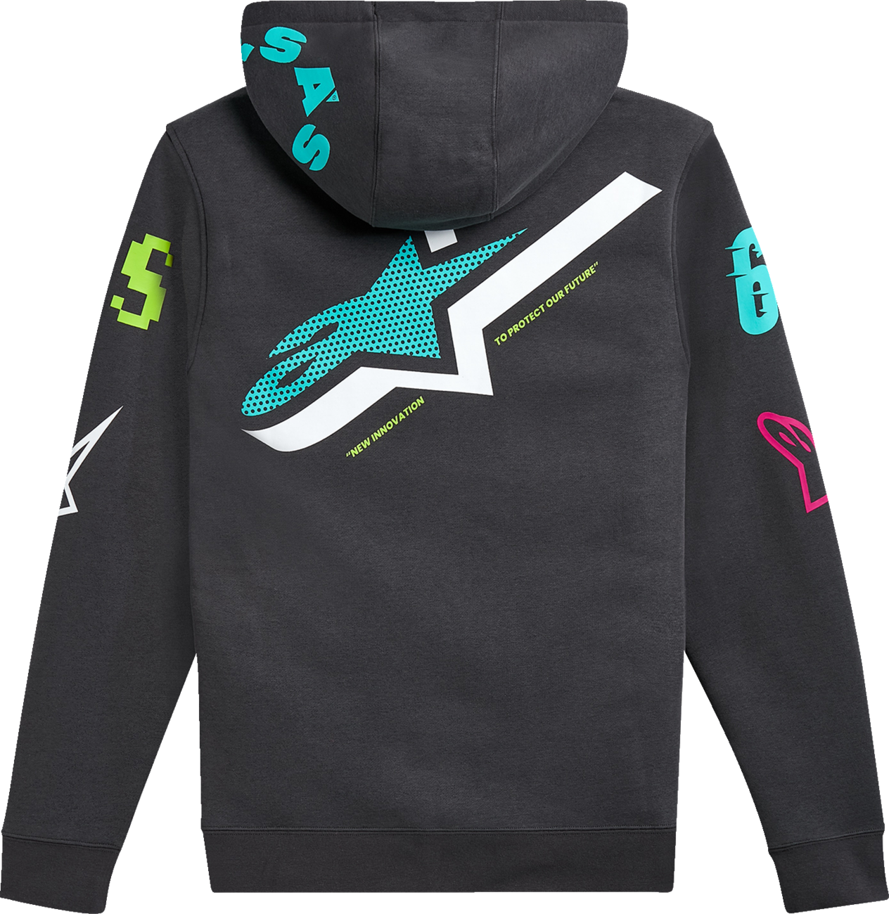 Alpinestars Variegate Zip Hoodie in gunmetal color, XL size, featuring a front zip and stylish design.