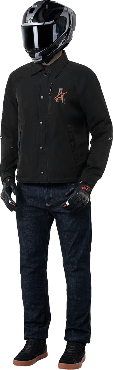 Alpinestars Revved WR Jacket in black, small size, featuring durable fabric and stylish design for motorcycle riding.
