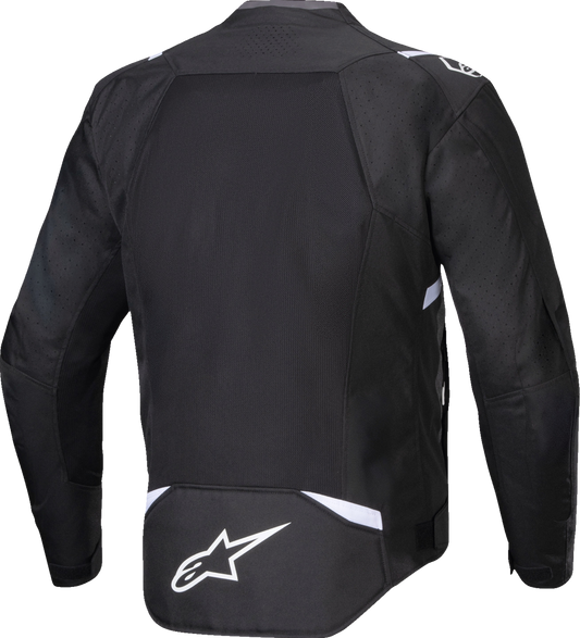Alpinestars T-SPS Air v2 motorcycle jacket in black and white, size large, featuring protective armor and aerodynamic design.