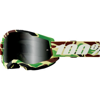 Bill's Exhausts Strata 2 Sand Goggle in War Camo with Smoke lenses, durable protective eyewear for outdoor activities.