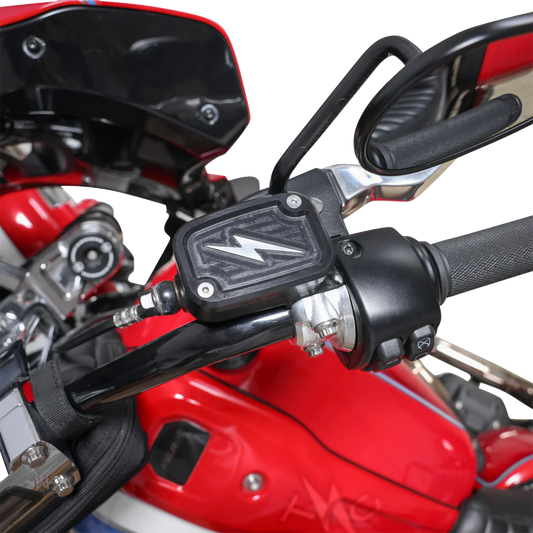THRASHIN SUPPLY CO. Front Brake Master Cylinder Cover TSC-3176-4 in Black
