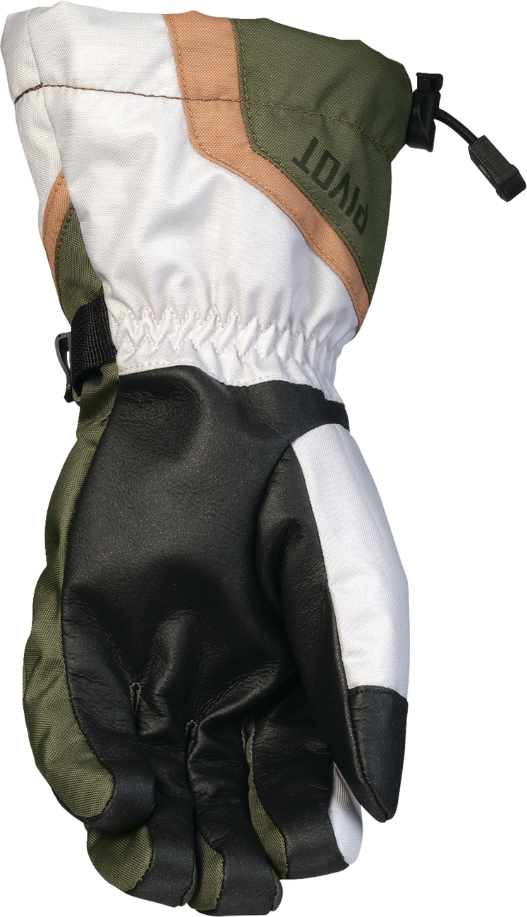 ARCTIVA Women's Pivot 8 insulated waterproof winter gloves in green and tan, size large with 3M™ Thinsulate™ insulation.