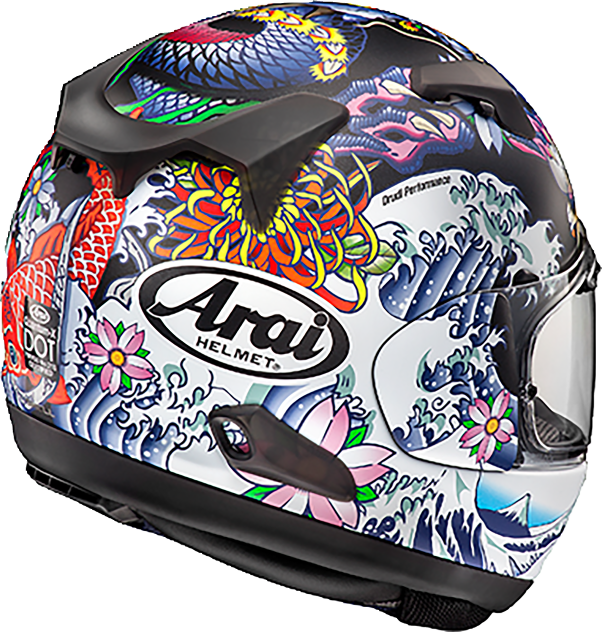 Arai Helmets Quantum-X Oriental Black Frost motorcycle helmet, size Large, with sleek black and frost design.