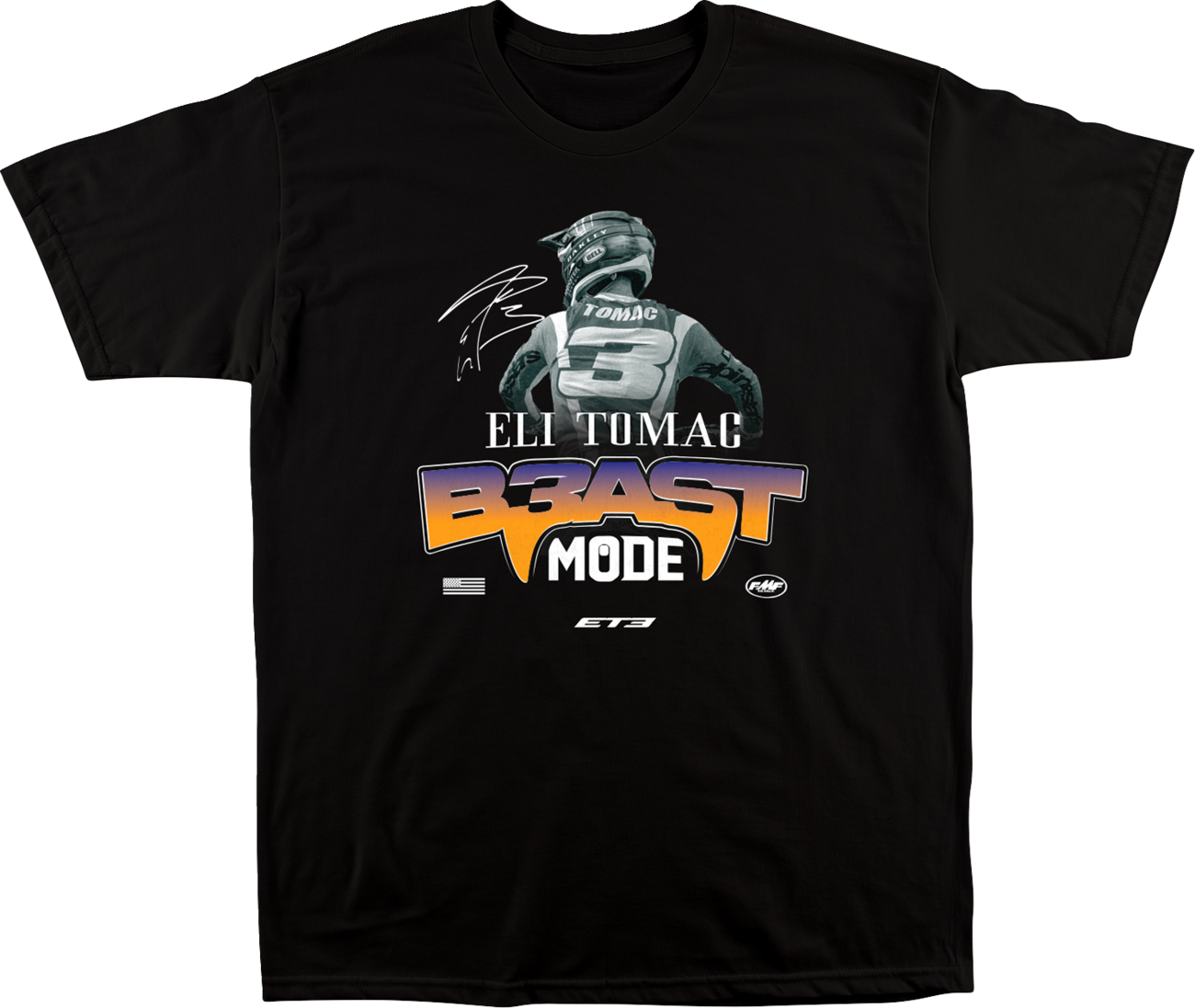 Black FMF Beast Mode T-Shirt in large size with graphic print and soft spun cotton fabric.
