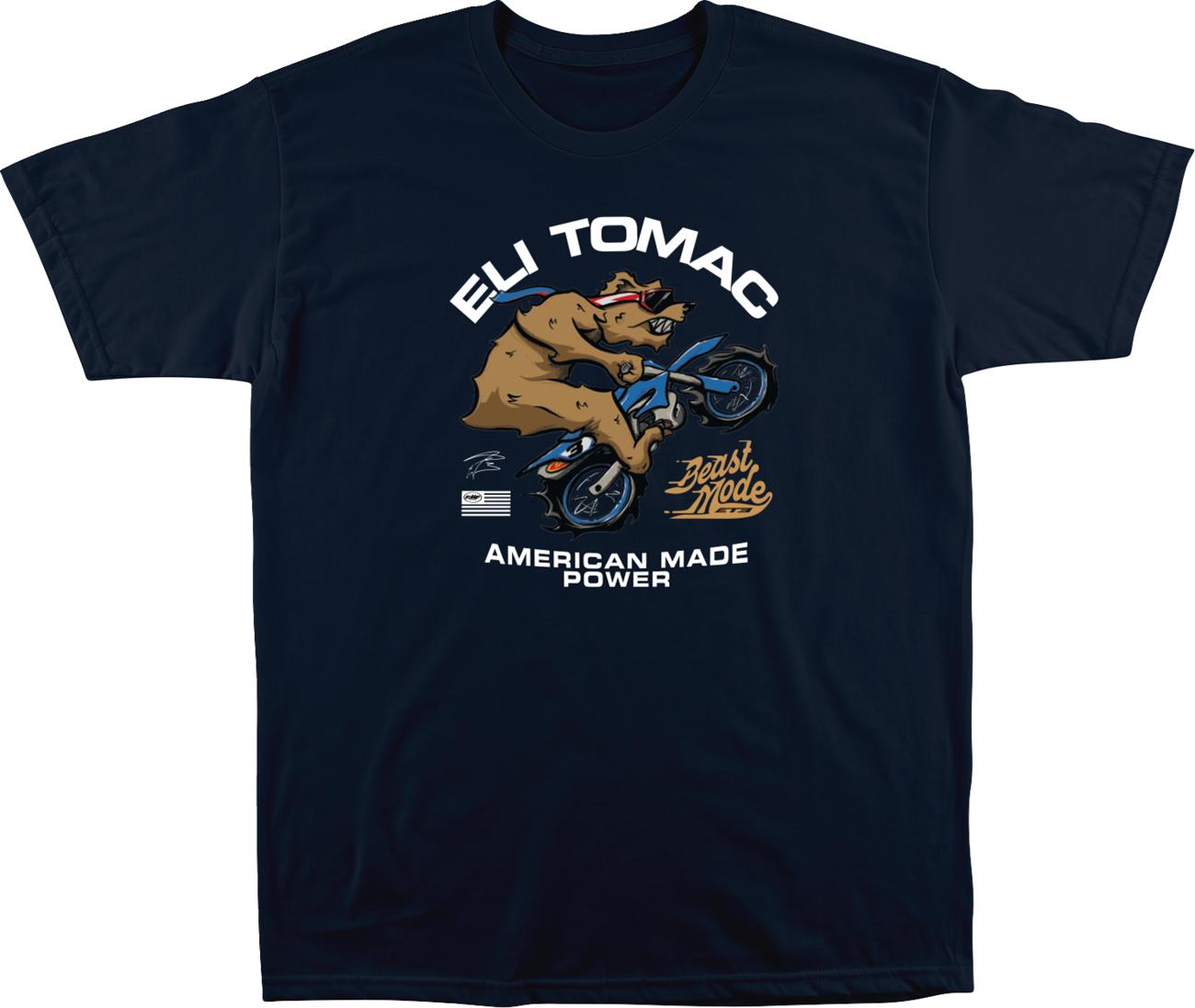 FMF Youth B3AR T-Shirt in navy, large size, made of soft spun cotton with a graphic print on the front.
