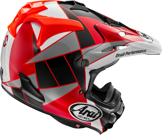 ARAÍ VX-Pro4 helmet in Fragment Red, small size, featuring aerodynamic design and ventilation for motorcycle safety.