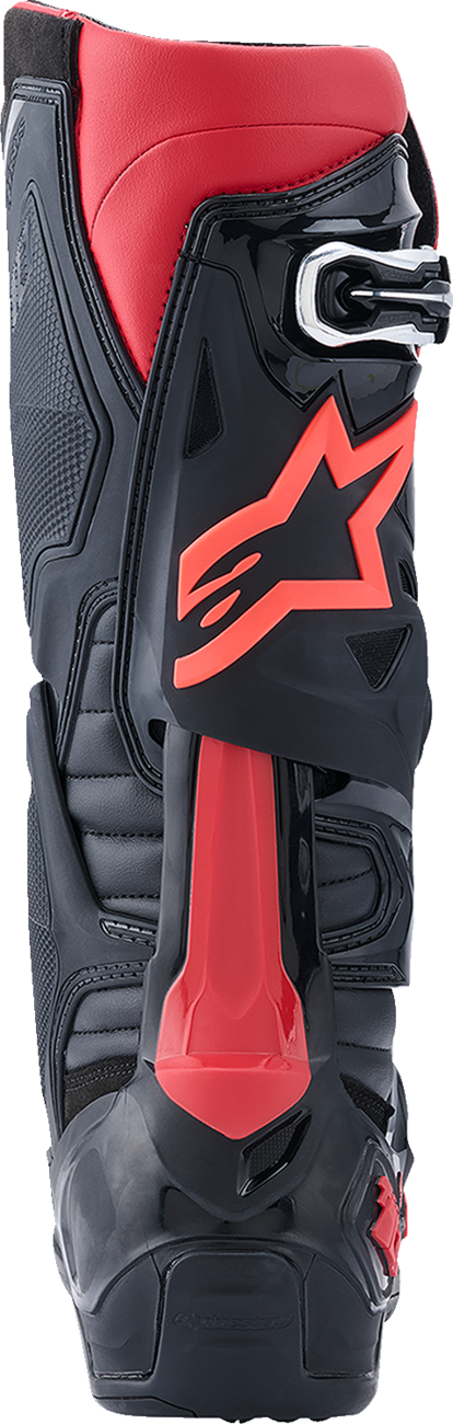ALPINESTARS, Alpinestars Tech 10 Boots Black/Red US 9 / EU 43 – Advanced Motocross Footwear with Flex Control and Impact Protection