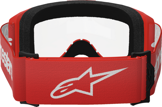 ALPINESTARS GOGGLES, Alpinestars GOGGLES Vision 3 Goggle - Red Frame with Clear Lens, Part 5103325-3067