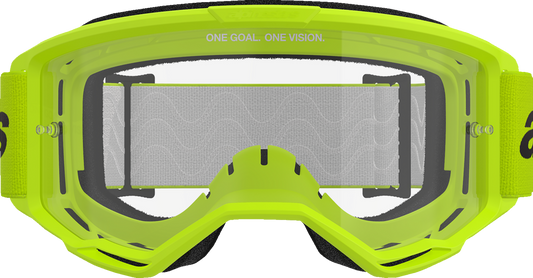 ALPINESTARS GOGGLES, Alpinestars GOGGLES Vision 3 Goggle - Wordmark - Yellow with Clear Lens (Part No. 5103325-5038)