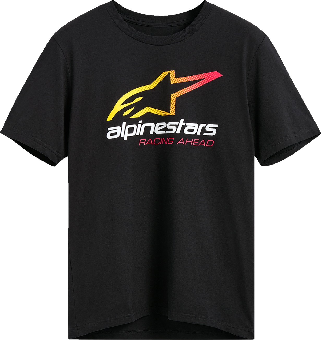 Black Alpinestars Aligned CSF T-Shirt in medium size, featuring the Alpinestars logo and stylish casual fit.