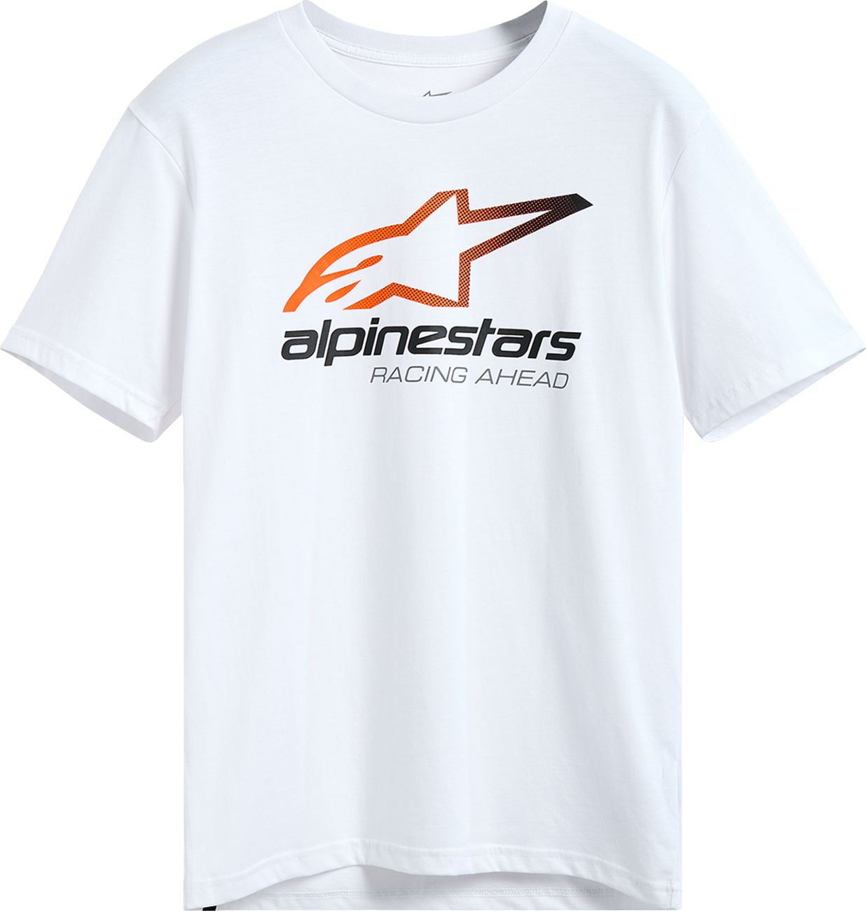 Alpinestars Aligned CSF T-Shirt in white, XL size, featuring the Alpinestars logo and casual fit, front view.