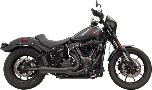 Bassani Xhaust 2-into-1 Ripper Exhaust System with Megaphone Muffler for M8 Softail – Short Black Finish