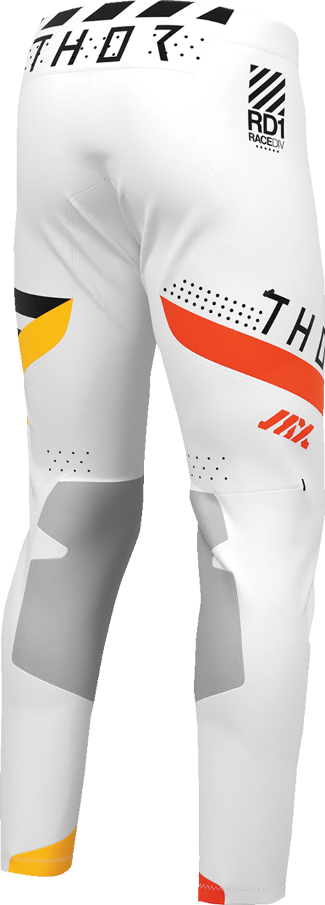 White THOR Sportmode Synth Pants in US 30, featuring sleek design and athletic fit, shown on a neutral background.